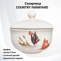 Сахарница с крышкой 370мл  Tudor, декор COUNTRY FARMYARD GR03_370SB