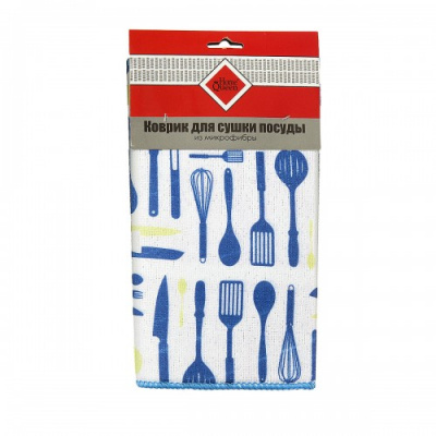61085 Коврик из микрофибры для сушки посуды 45*35см