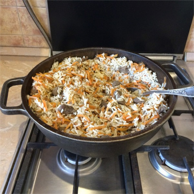 Казан чугунный 5,5л с крышкой-сковородой, индукция, Апекс АПК5К