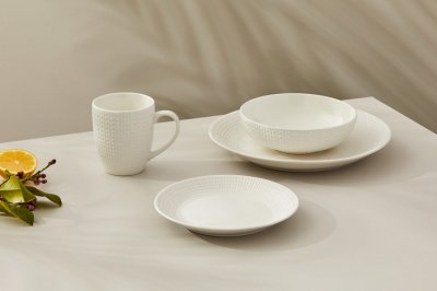 CD497-IK0143 Тарелка суповая 21.5см (белый) "Corallo"