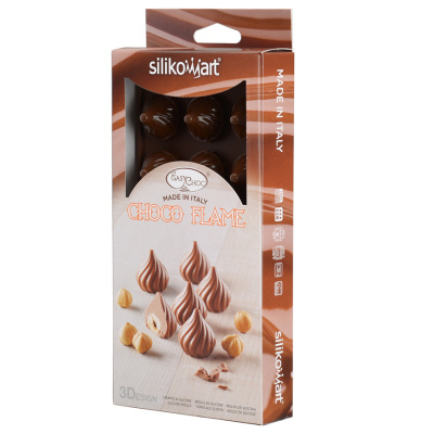 22.147.77.0065 Форма силиконовая 11*21см для приготовления конфет, льда SILIKOMART, серия Choco Flame 