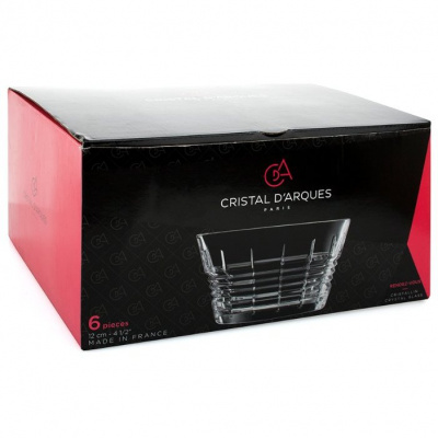 L8086 Набор  из 6 салатников 12 см Cristal d’Arques Paris, серия RENDEZ-VOUS, хрустальное стекло