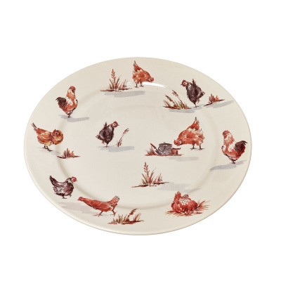 Блюдо круглое  D30,4 см Tudor, декор COUNTRY FARMYARD GR03_30.4PL