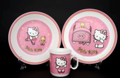 ДЕТ0001 Детский набор 3 предмета " CAIRO", декор "Hello Kitty" ЧЕХИЯ