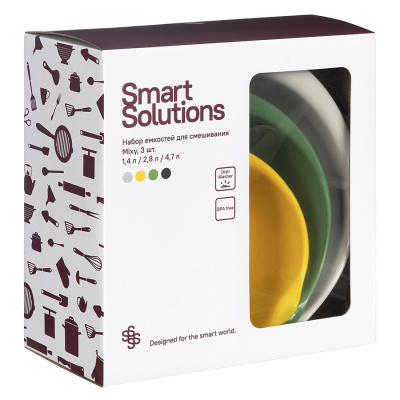 SS-MC-TPR-set3 Миска для смешивания, набор из 3 штук Smart Solutions, серия MIXI