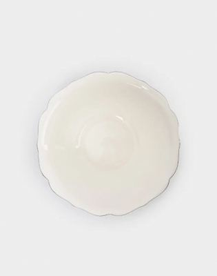 ANLAF-GL25G10-S Салатник 24,5см, 2л (серебристый кант)  фарфор, DINASTY