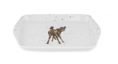 Маслёнка с крышкой Royal Worcester Забавная фауна Буренка 18,3 см, фарфор костяной RWC WN43
